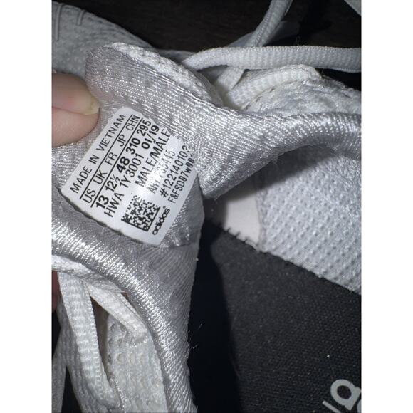 Adidas Used Men 13 Asweego F35445 Off-white/Black Mesh Running Shoes Sneakers - Picture 3 of 5